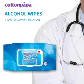 Anti-Bacteria 50sheets/Pack 75% Alcohol Wet Wipes Antiseptic Cleaning Sterilization Wipes 
Anti-Bacteria 50sheets/Pack 75% Alcohol Wet Wipes Antiseptic Cleaning Sterilization Wipes