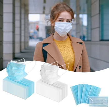 50pcs 3 Layer Disposable Non Wove Face Mask with Elastic Earloop Anti-Dust for Adult and Children Mouth Masks Random Color
50pcs 3 Layer Disposable Non Wove Face Mask with Elastic Earloop Anti-Dust for Adult and Children Mouth Masks Random Color