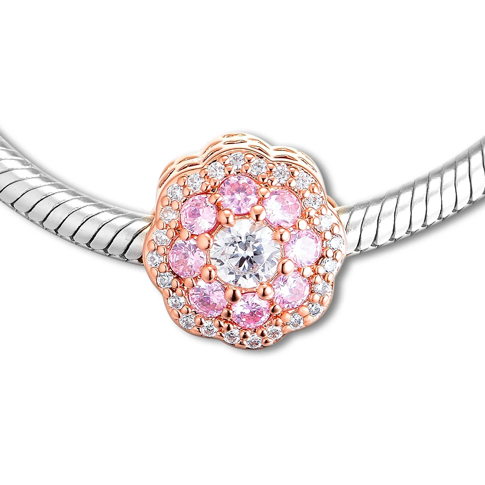 FANDOLA-925-Sterling-Silver-Rose-Pink-Sparkling-Flower-Charm-Fits-Pandora-Bracelets-Beads-for-Jewelry-Making (4)