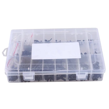 1080Pcs M2 M3 M4 Alloy Steel Socket Head Cap Screws Nuts Set Assortment Kit with Storage Box, Three Hex Wrenches Included
1080Pcs M2 M3 M4 Alloy Steel Socket Head Cap Screws Nuts Set Assortment Kit with Storage Box, Three Hex Wrenches Included