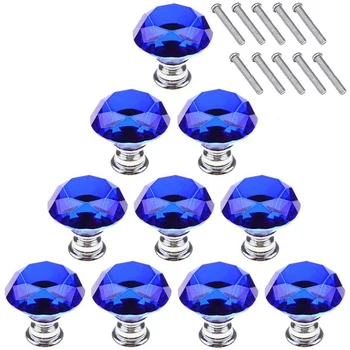 Blue 10Pcs 30mm Crystal Glass Cabinet Knobs Diamond Shape Drawer Kitchen Cabinets Dresser Cupboard Wardrobe Pulls Handles
Blue 10Pcs 30mm Crystal Glass Cabinet Knobs Diamond Shape Drawer Kitchen Cabinets Dresser Cupboard Wardrobe Pulls Handles