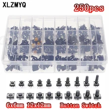 250pcs/lot 6X 6mm 12x12mm, Tactile Button Switch, Micro instant Touch Classification Kit Diy Electronic Set
250pcs/lot 6X 6mm 12x12mm, Tactile Button Switch, Micro instant Touch Classification Kit Diy Electronic Set
