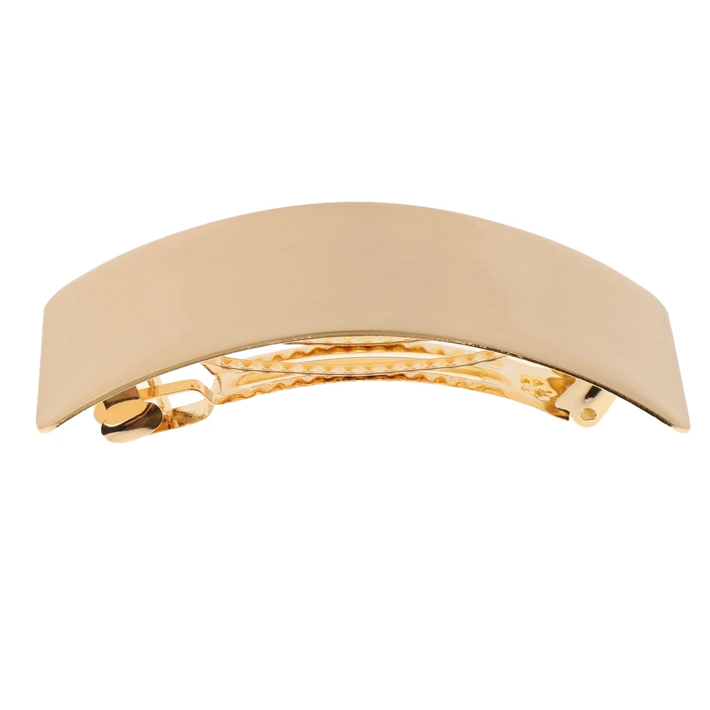 Fashion Metal Curved Automatic French Barrette Hair Clip Large Hairpin Ponytail Holder Fashion Metal Curved Automatic French Barrette Hair Clip Large Hairpin Ponytail Holder