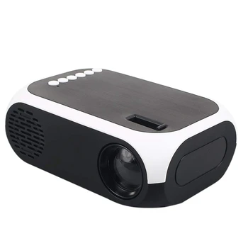 

LED Portable FHD Projector 4K 3D 1080P Mini Interfaces Projector Support USB AV HDMI Movie Home Cinema Film(US Plug)
