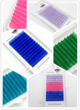 2020 New C/D curl 0.07/0.1mm 8/15mm false lashes blue color eyelash individual colored lashes Faux volume eyelash extensions
2020 New C/D curl 0.07/0.1mm 8/15mm false lashes blue color eyelash individual colored lashes Faux volume eyelash extensions