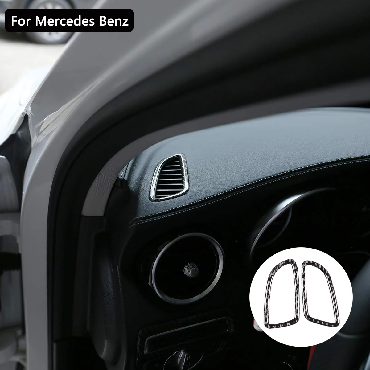 Car Dashboard Side Air Conditioning Frame Stickers for Mercedes Benz A-Class GLA CLA W176 A180 C117 X156 2013-2018
Car Dashboard Side Air Conditioning Frame Stickers for Mercedes Benz A-Class GLA CLA W176 A180 C117 X156 2013-2018