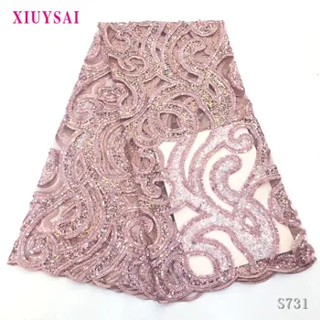 2020 African high quality sequence French Nigerian sequins net tulle mesh Swiss lace fabric for dress 5yards/lot Pink S728
2020 African high quality sequence French Nigerian sequins net tulle mesh Swiss lace fabric for dress 5yards/lot Pink S728