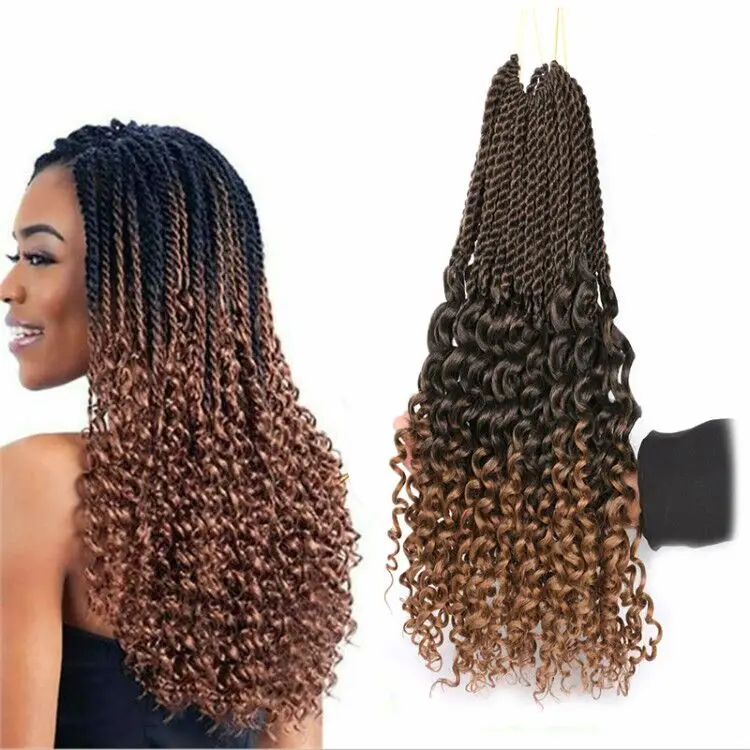 Ombre Senegalese Twist Hair Curly Ends 18 Inch 30 Roots Soft Synthetic Crochet Braid Pre Looped Crochet Braiding Hair Extensions
Ombre Senegalese Twist Hair Curly Ends 18 Inch 30 Roots Soft Synthetic Crochet Braid Pre Looped Crochet Braiding Hair Extensions