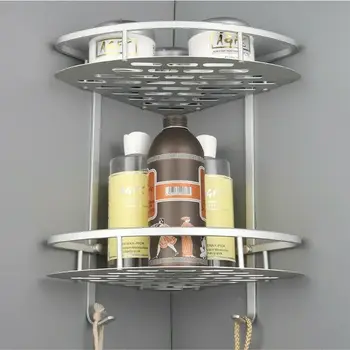 Triangular Bathroom Kitchen 2 Tier Metal Corner Shower Pole Caddy Shelf Storage Rack Holder Aluminum Bath Storage Organizer 
Triangular Bathroom Kitchen 2 Tier Metal Corner Shower Pole Caddy Shelf Storage Rack Holder Aluminum Bath Storage Organizer