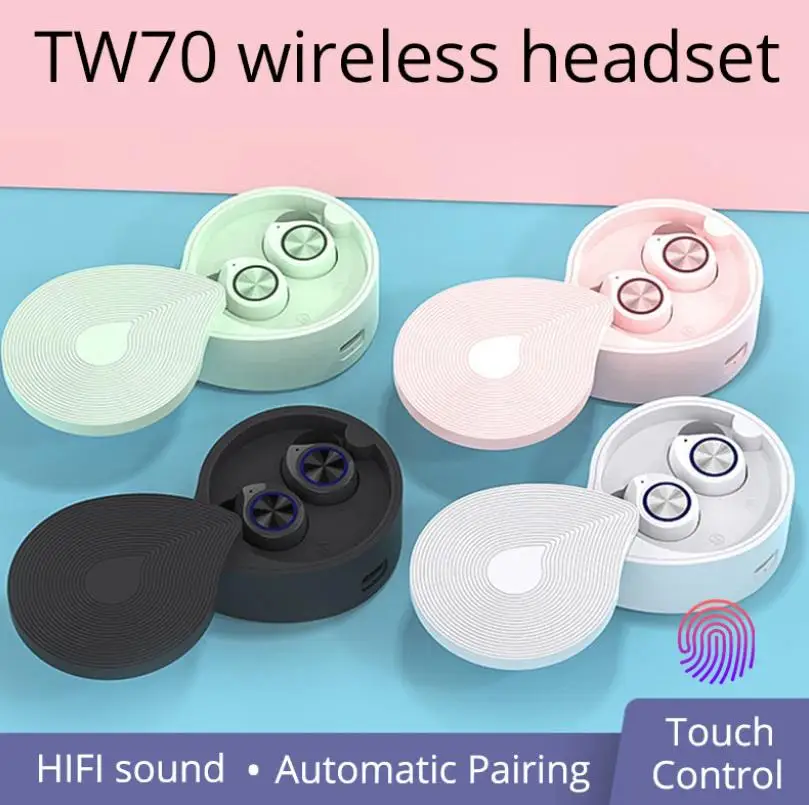 EastVita универсальные TW70 наушники Bluetooth5.0 беспроводные HIFI стерео спортивные