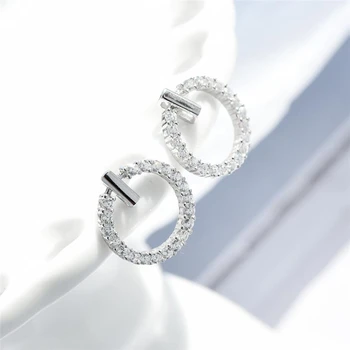 Sole Memory Circle Rhinestone 925 Sterling Silver Fashion Female Stud Earrings SEA707
Sole Memory Circle Rhinestone 925 Sterling Silver Fashion Female Stud Earrings SEA707