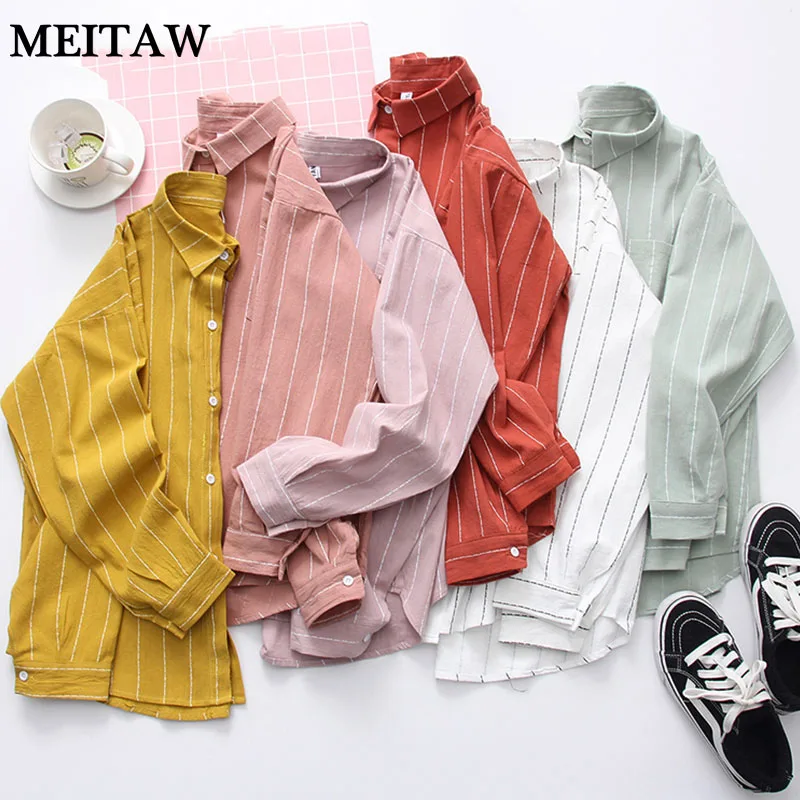 New 2019 Autumn Women Cotton Linen Blouse Shirt Lady Striped Office Tops Casual Long Sleeve Turn-Down Collar Pocket Shirts
New 2019 Autumn Women Cotton Linen Blouse Shirt Lady Striped Office Tops Casual Long Sleeve Turn-Down Collar Pocket Shirts
