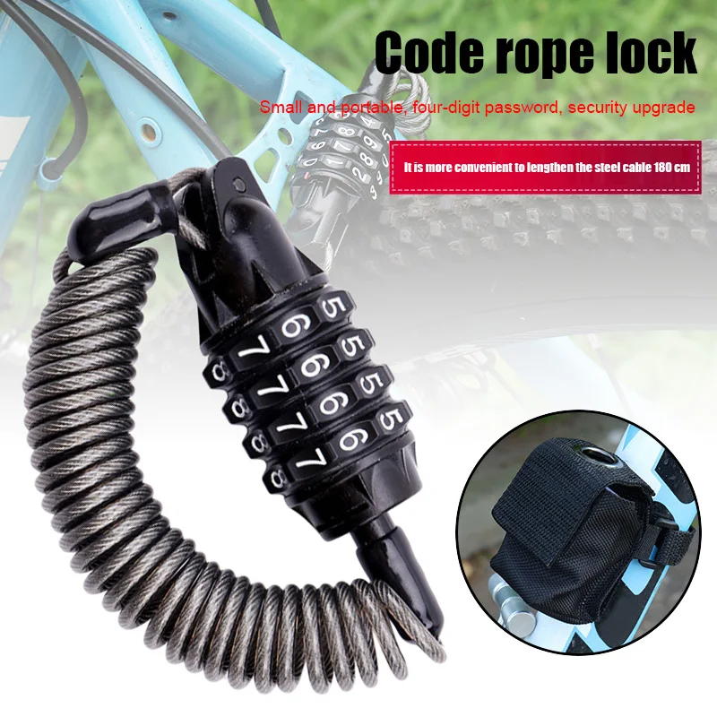 Newly Bike Bicycle Lock 4 Digit Combination Code Steel Cable Security Password Lock
Newly Bike Bicycle Lock 4 Digit Combination Code Steel Cable Security Password Lock