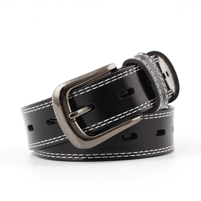 AWAYTR Genuine Leather Belt Gun Black Buckle Solid Color Basic Belt Metal Vintage Pin Buckle Women's Cowhide Casual Pants Belt
AWAYTR Genuine Leather Belt Gun Black Buckle Solid Color Basic Belt Metal Vintage Pin Buckle Women's Cowhide Casual Pants Belt