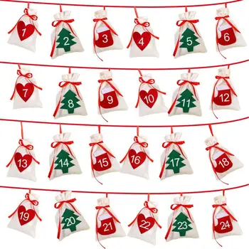 24/30Pcs Christmas New Year Hanging Gift Candy Bag Advent Calendars Home Xmas Tree Holiday Storage Candy Bags Christmas Decor
24/30Pcs Christmas New Year Hanging Gift Candy Bag Advent Calendars Home Xmas Tree Holiday Storage Candy Bags Christmas Decor