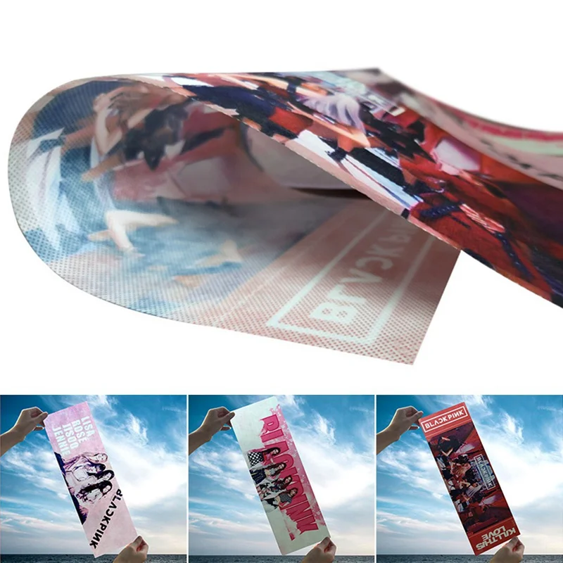 

Kpop BLACKPINK Colorful Banner Airport Fans Concert Supporting Hand Held Banner Poster Fan Gift Collection