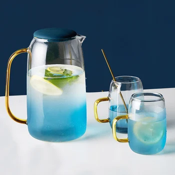 1.55L Cold Glass Water Bottle Jar Kettle Transparent Large Apacity Heat Resistant Water Pot with Handle Teapot Pitchers
1.55L Cold Glass Water Bottle Jar Kettle Transparent Large Apacity Heat Resistant Water Pot with Handle Teapot Pitchers