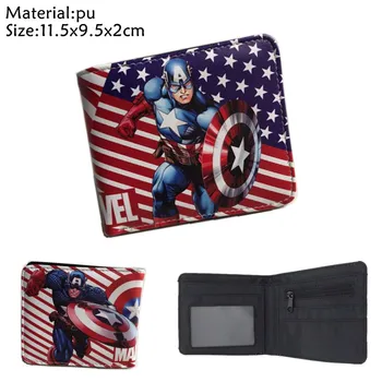 Superhero Captain America Leather wallet Boys Girls Student Coin Pocket Bifold Photo Card Holder Layers pu Cartoon Purses Gift
Superhero Captain America Leather wallet Boys Girls Student Coin Pocket Bifold Photo Card Holder Layers pu Cartoon Purses Gift