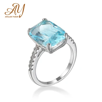 Trendy Aquamarine Ring Gemstones Natural For Jewelry Silver Ring Blue Topaz Ring 925 Sterling Silver Rings For Women Engagement
Trendy Aquamarine Ring Gemstones Natural For Jewelry Silver Ring Blue Topaz Ring 925 Sterling Silver Rings For Women Engagement