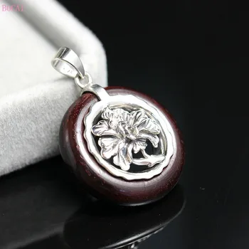 BOCAILady silver s925 Sterling Silver Pendant Retro-Thai Silver Inlay Lobular red sandalwood Necklace Pendant
BOCAILady silver s925 Sterling Silver Pendant Retro-Thai Silver Inlay Lobular red sandalwood Necklace Pendant