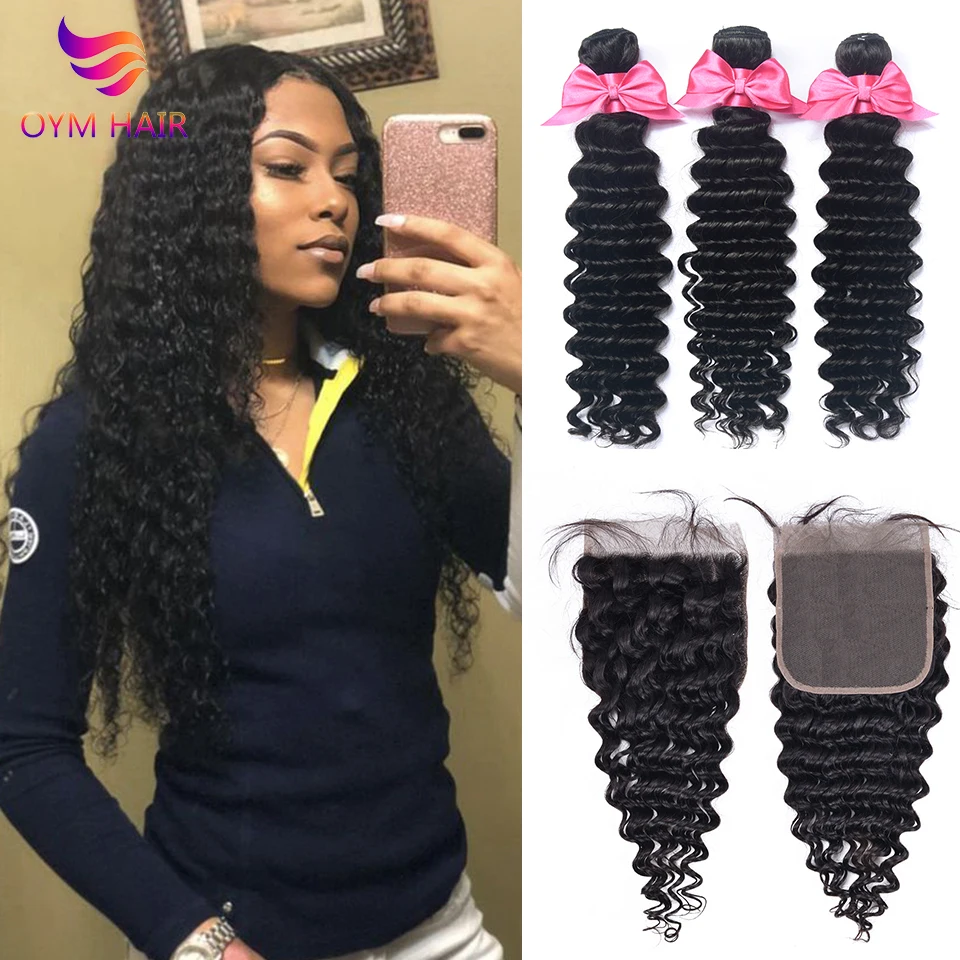Deep Wave Bundles With 4x4 Closure Human Hair Bundles With Closure Remy Brazilian Hair Weave Bundles
Deep Wave Bundles With 4x4 Closure Human Hair Bundles With Closure Remy Brazilian Hair Weave Bundles