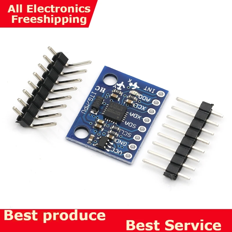 GY-521 MPU-6050 MPU6050 Module 3 Axis analog gyro sensors+ 3 Axis Accelerometer Module
GY-521 MPU-6050 MPU6050 Module 3 Axis analog gyro sensors+ 3 Axis Accelerometer Module