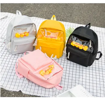 Fashion Cute Duck Backpack 2020 Women Backpack Transparent Children School Backpack Teenage Girl Female Bagpack Backbag Rucksack
Fashion Cute Duck Backpack 2020 Women Backpack Transparent Children School Backpack Teenage Girl Female Bagpack Backbag Rucksack