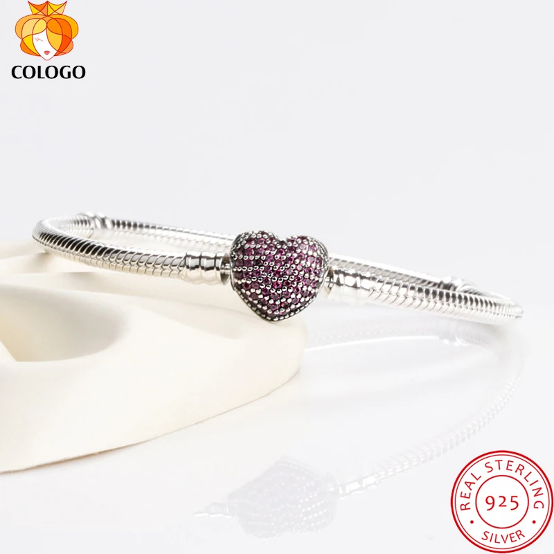 S925 Sterling Silver snake chain Bracelet & Bangles for women,purple crystal heart bracelet Original silver 925 Jewelry Gift ZY1
S925 Sterling Silver snake chain Bracelet & Bangles for women,purple crystal heart bracelet Original silver 925 Jewelry Gift ZY1