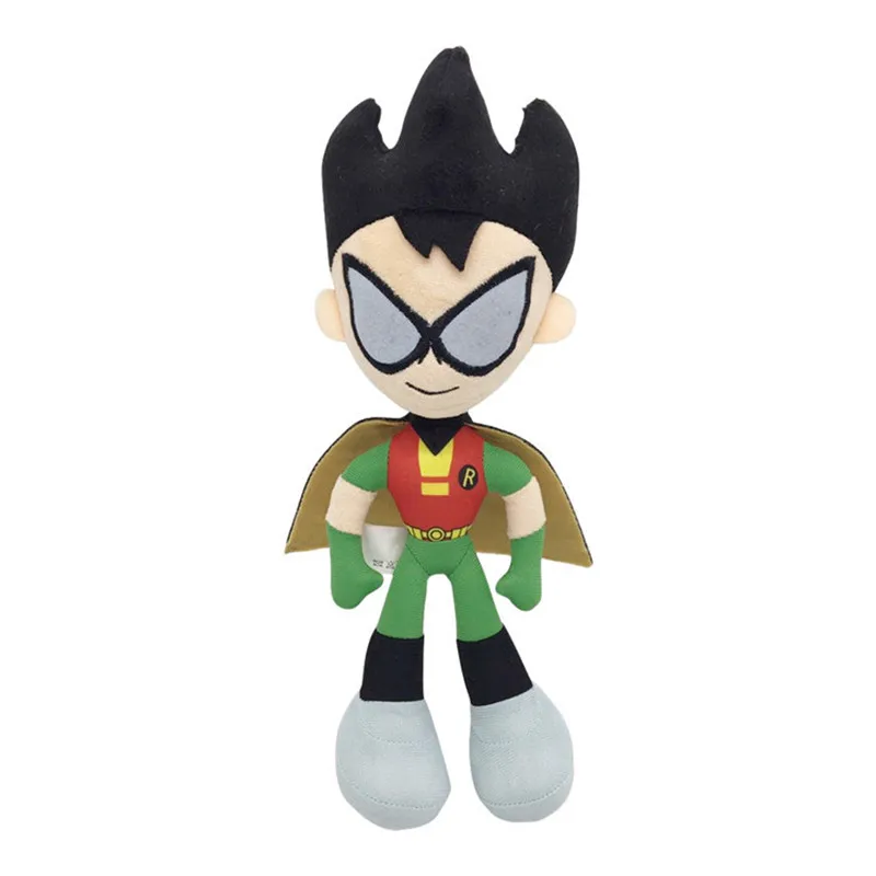 Titans Figures Robin Raven Beast Cyborg Plush Toys Movie Cartoon Comics Super Heroes Soft Stuffed Dolls Kids Cosplay Gift 5pcs 25cm (4)