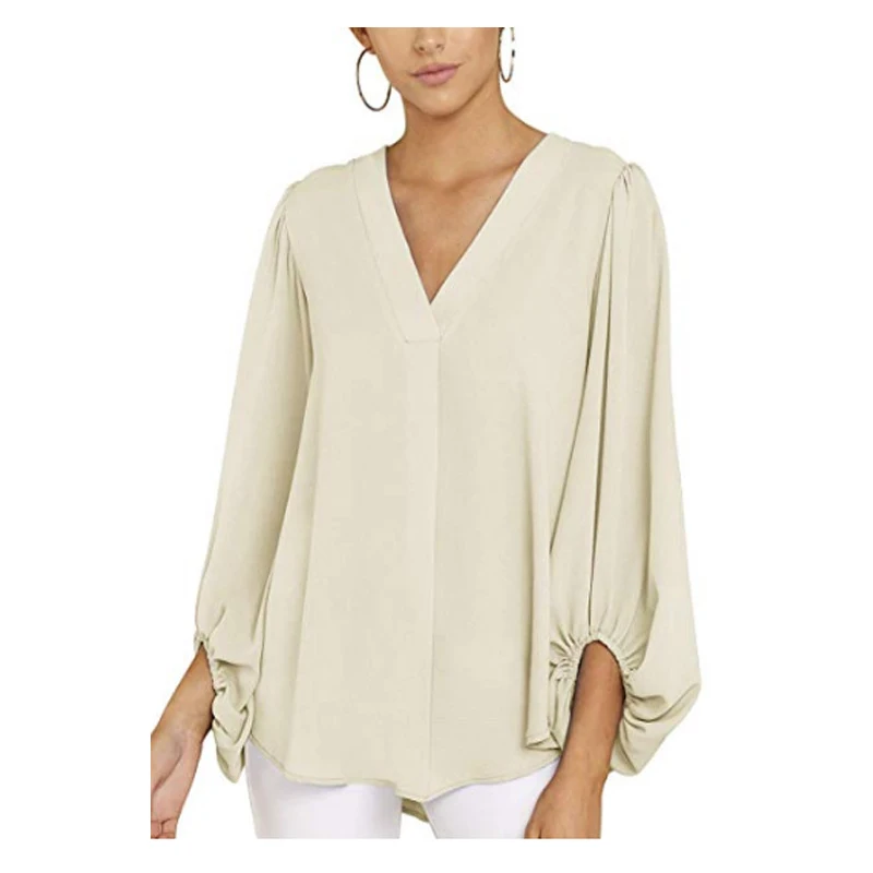 Polka Dot Blouse Undefined Collar Solid Color Lantern Sleeve Loose Blouse Fashion Comfortable Breathable Blouse Spring Summer
Polka Dot Blouse Undefined Collar Solid Color Lantern Sleeve Loose Blouse Fashion Comfortable Breathable Blouse Spring Summer