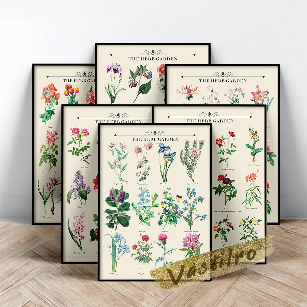 Vintage Art Garden Herb Exhibition Collection Prints Poster Wild Flower Retro Illustration Canvas Painting Bedroom Home Decor
Vintage Art Garden Herb Exhibition Collection Prints Poster Wild Flower Retro Illustration Canvas Painting Bedroom Home Decor