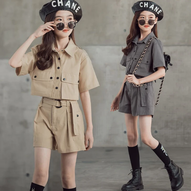 New Fashion Girls Clothes Set Summer Shirt + Cargo Pants 2pcs Streetwear Outfits Teenager hip-hop Clothing 5 7 10 11 12 14Years
New Fashion Girls Clothes Set Summer Shirt + Cargo Pants 2pcs Streetwear Outfits Teenager hip-hop Clothing 5 7 10 11 12 14Years