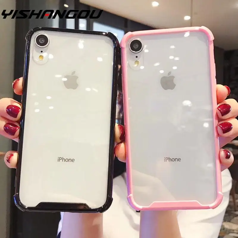YISHANGOU Shockproof Bumper Transparent Case For iPhone X XS XR XS Max 8 7 6S Plus Clear protection Back Cover Candy Color Case
YISHANGOU Shockproof Bumper Transparent Case For iPhone X XS XR XS Max 8 7 6S Plus Clear protection Back Cover Candy Color Case