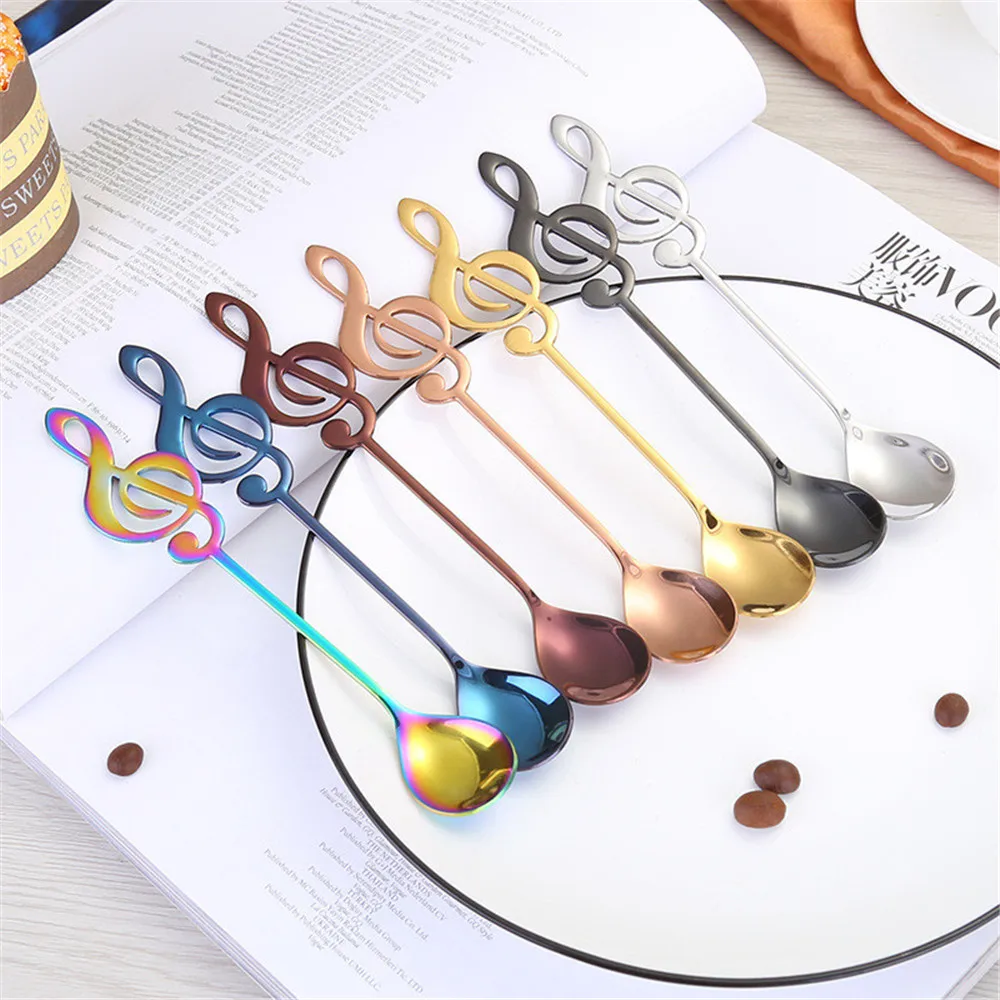 7 Colors Music Note Coffee Spoon Creative 304 Stainless Steel Small Dessert Tone Snow Bar Stirring Spoon
7 Colors Music Note Coffee Spoon Creative 304 Stainless Steel Small Dessert Tone Snow Bar Stirring Spoon