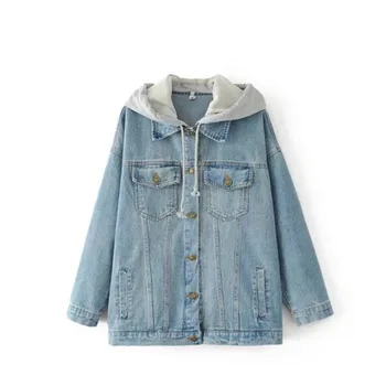 2019 Spring And Autumn Fashion Street Beat Wind Retro Long-sleeved Women Denim Jacket Solid Color Casual Cowboy Hooded Jacket
2019 Spring And Autumn Fashion Street Beat Wind Retro Long-sleeved Women Denim Jacket Solid Color Casual Cowboy Hooded Jacket