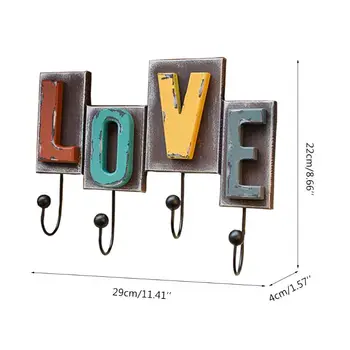 Multicolor 4 Metal Hooks Wall Mounted Coat Rack Rustic Finish Love Lettering M0XD
Multicolor 4 Metal Hooks Wall Mounted Coat Rack Rustic Finish Love Lettering M0XD