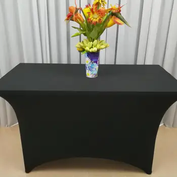 4ft Black StretchTable Cloth Bar Linen Tablecloth Elastic Stretch Spandex Rectangular Long Table Cover for Wedding Party 
4ft Black StretchTable Cloth Bar Linen Tablecloth Elastic Stretch Spandex Rectangular Long Table Cover for Wedding Party