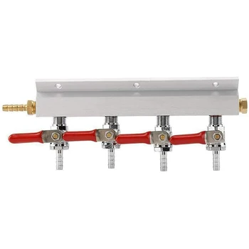 4-Way CO2 Air Distribution Manifold Diverter Draft Beer Keg with Check Valve for Brewed Beer
4-Way CO2 Air Distribution Manifold Diverter Draft Beer Keg with Check Valve for Brewed Beer