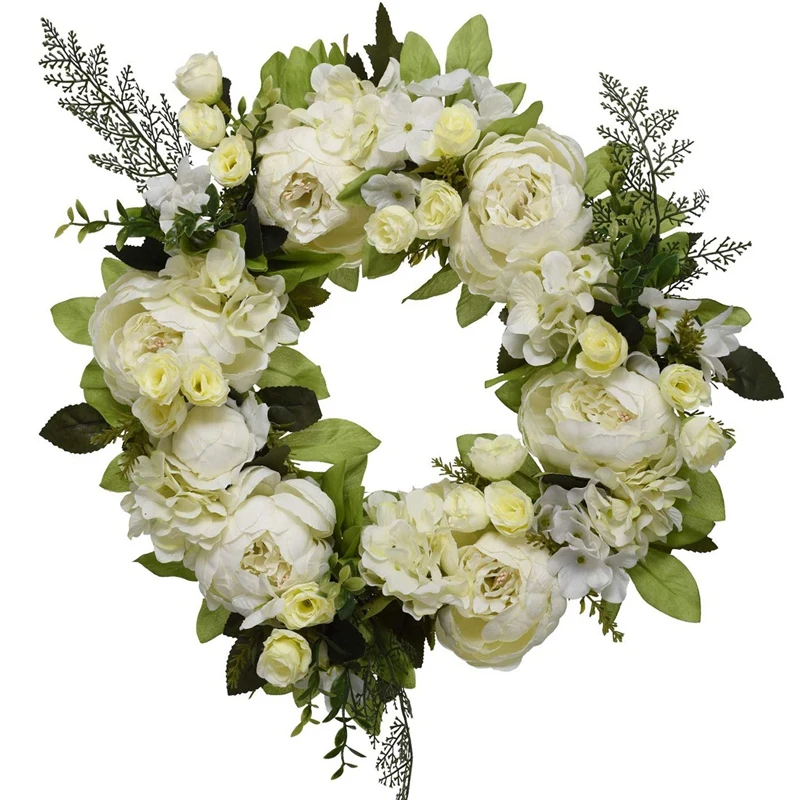 16 Inch Peony Hydrangea Wreath,Artificial Peony Flower Wreath Door Wreath With Green Leaves Spring Wreath For Front Door,Wedding
16 Inch Peony Hydrangea Wreath,Artificial Peony Flower Wreath Door Wreath With Green Leaves Spring Wreath For Front Door,Wedding