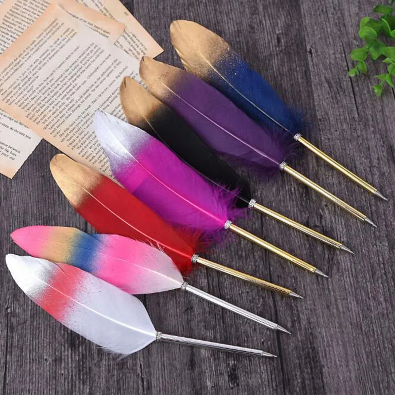 1pc New Creative Spray Gold Feather Pen Ballpoint Pen Feather Gel Pen Office Learning Stationery Christmas Gift Wedding Pen
1pc New Creative Spray Gold Feather Pen Ballpoint Pen Feather Gel Pen Office Learning Stationery Christmas Gift Wedding Pen
