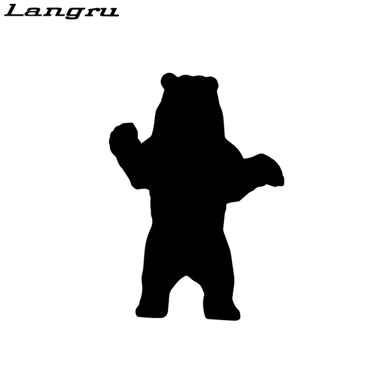 Langru 10 8 см * 15 2 Свирепый Черный Медведь узор бампера виниловая наклейка украшение