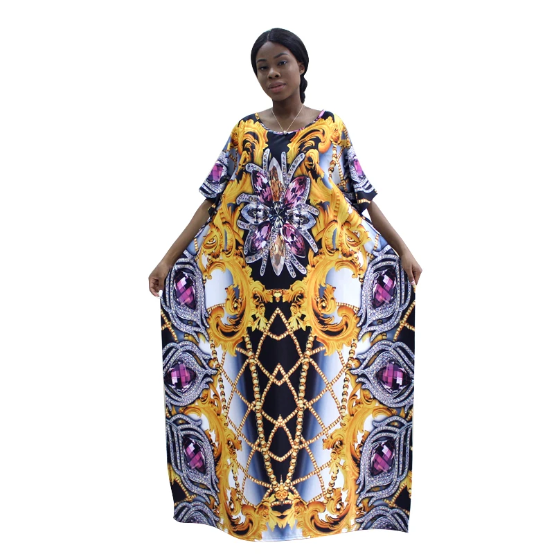 Dashiki Latest Arrival Gold chain & Gem Pattern Printed African Dresses for Women Plus Size Fashion Party Dress
Dashiki Latest Arrival Gold chain & Gem Pattern Printed African Dresses for Women Plus Size Fashion Party Dress