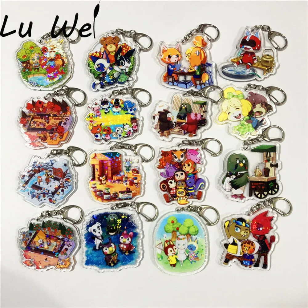 Game Keychains Animal Crossing Toy Acrylic Pendant key chain Double-sided Animal Forest Friends Association keyring jewelry gift
Game Keychains Animal Crossing Toy Acrylic Pendant key chain Double-sided Animal Forest Friends Association keyring jewelry gift