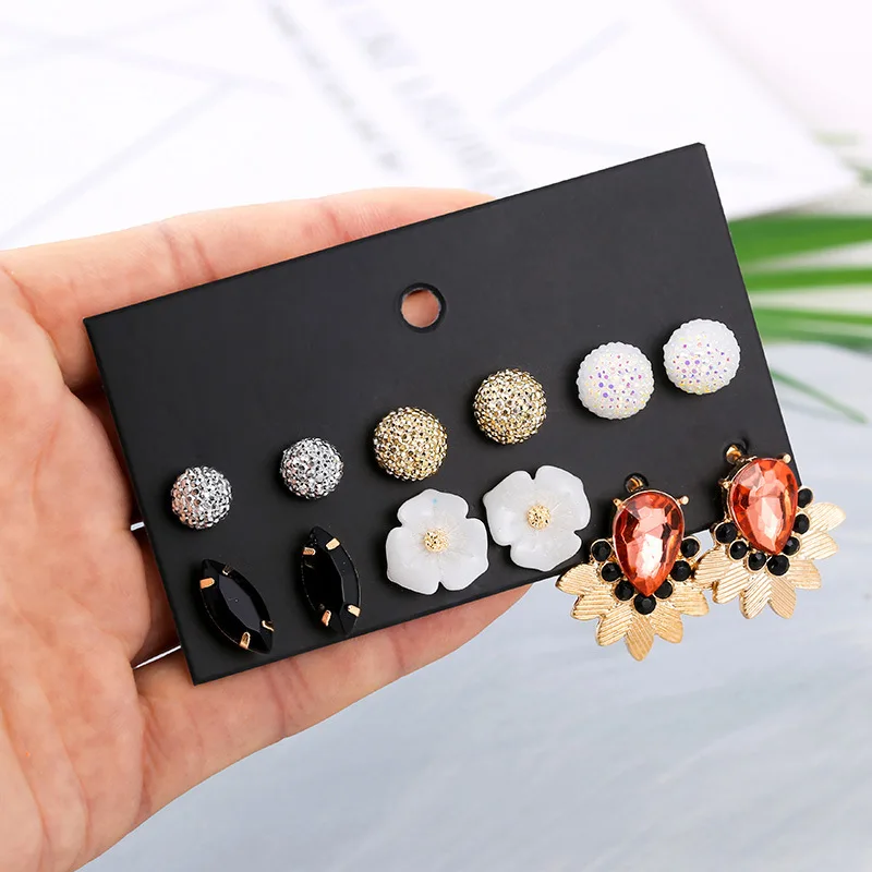 2019 new fashion Earrings Resin Ball shell Flower Studded Combination Earrings Set 6 Pairs of Earrings
2019 new fashion Earrings Resin Ball shell Flower Studded Combination Earrings Set 6 Pairs of Earrings