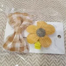 Pequeñas flores de pelo para niño niñas cuadros pelo accesorios pelo Clip broches para niños Bb Clip FIESTA DE Hairgrip