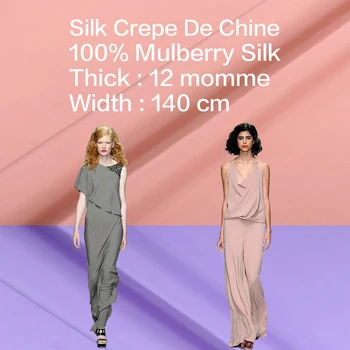 CISULI SILK CREPE DE CHINE 12 m/m Width-140 cm 100% Natural Silk Fabric Matt Color Women Evening Dress Color Collection
CISULI SILK CREPE DE CHINE 12 m/m Width-140 cm 100% Natural Silk Fabric Matt Color Women Evening Dress Color Collection