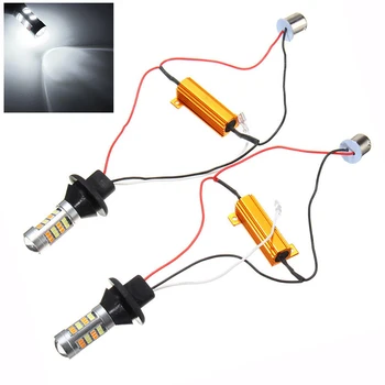 Dual-Color Switchback DRL Turn Signal Lamps With Canbus Error Free Decoder Load Resistor 12V-24V BAU15S/BA15S 2835 42SMD
Dual-Color Switchback DRL Turn Signal Lamps With Canbus Error Free Decoder Load Resistor 12V-24V BAU15S/BA15S 2835 42SMD