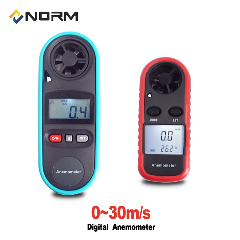 NORM Digital Anemometer Measure Tool Wind Speed Gauge Meter 30m/s LCD Digital Hand-held Anemometer
NORM Digital Anemometer Measure Tool Wind Speed Gauge Meter 30m/s LCD Digital Hand-held Anemometer