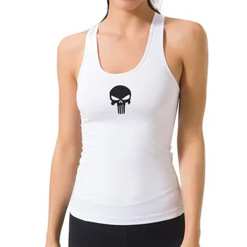 Women's The Punisher Skull Tank Compression Base Layer Fitness Yoga Dry Fit Top Girl Workout Gym Tee Shirt 
Women's The Punisher Skull Tank Compression Base Layer Fitness Yoga Dry Fit Top Girl Workout Gym Tee Shirt