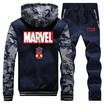 2020 Winter Warm Suit MARVEL Spiderman Hoodies Men Thick Fleece Sweatshirt+pant 2PC Sets Casual Male Zipper Jacket Avengers Coat
2020 Winter Warm Suit MARVEL Spiderman Hoodies Men Thick Fleece Sweatshirt+pant 2PC Sets Casual Male Zipper Jacket Avengers Coat